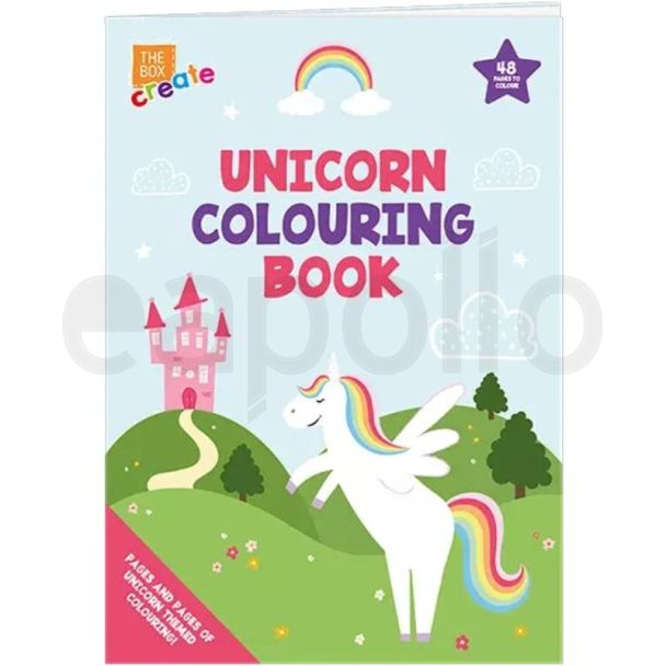 Unicorn Colouring Book with 24 Double-Sided Pages