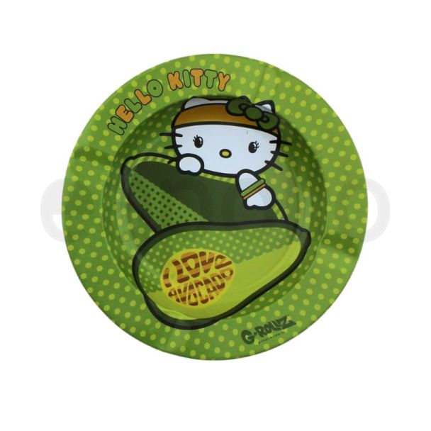 G-Rollz Metal 'I love Avacado' Cat Design Ashtray - 14cm 