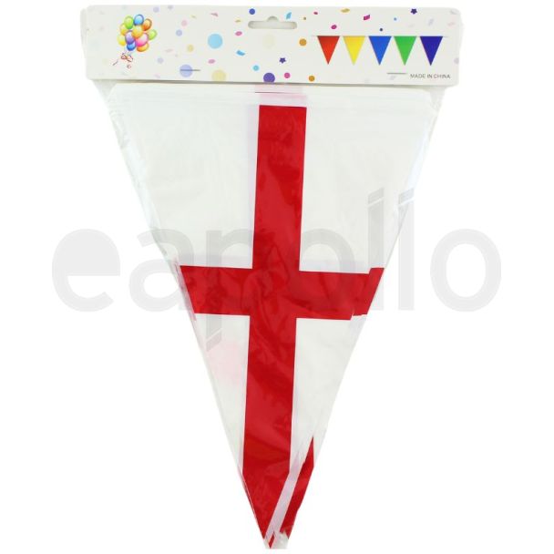 St. George's Triangular Plastic Bunting  - 10m