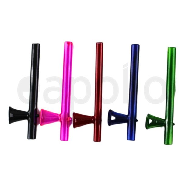 Slim Shotgun Glass Pipe - Assorted (10cm)