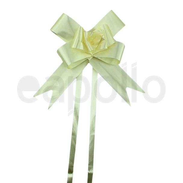 10pcs Pull Bow Flower Ivory Ribbon - 50mm