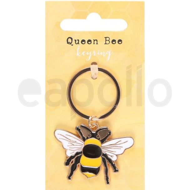 Queen Bee Enamel Keyring 