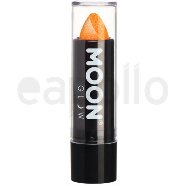 Moon Glow Neon UV Glitter Lipstick - Glitter Orange