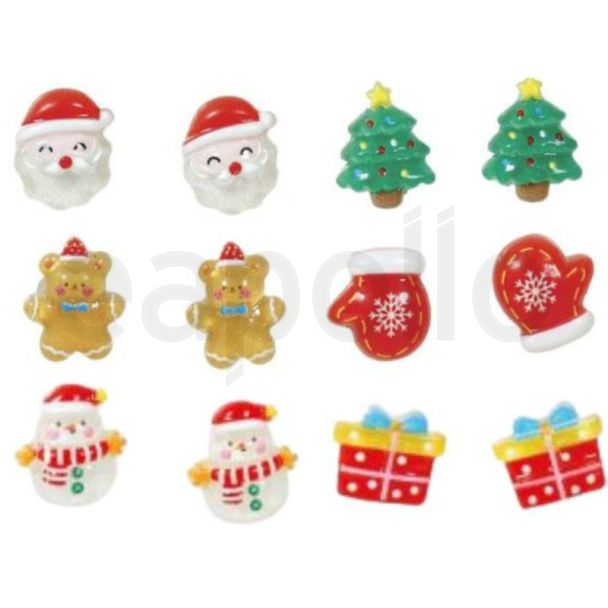 Set of 6 Christmas Earrings — Assorted