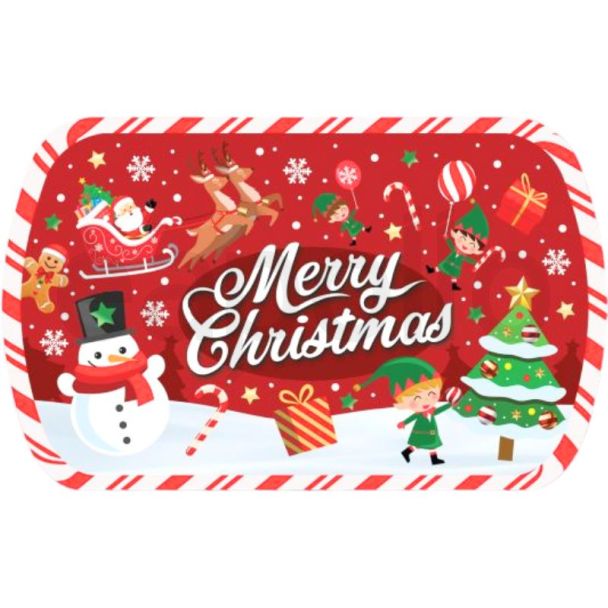 Festive Christmas Scene Serving Tray