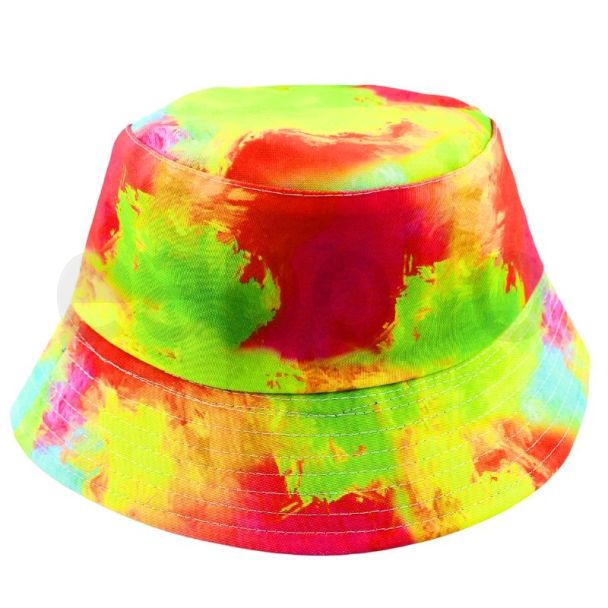 Adults 100% Cotton Reversible Bucket Hat Multi-Coloured Design