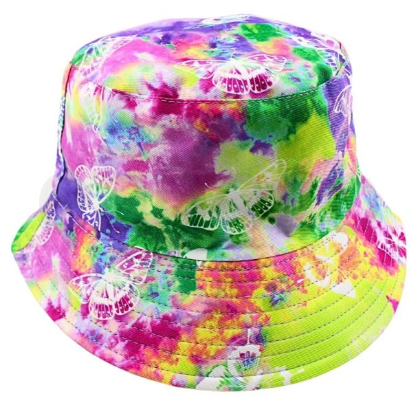 Adults Reversible Bucket Hat - Multi-Writing Design 