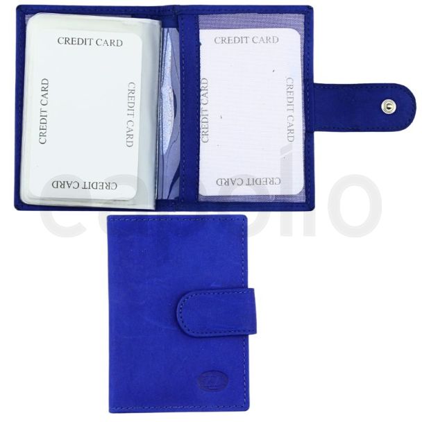 Wholesale Florentino Genuine Leather Credit Card Holder - Blue