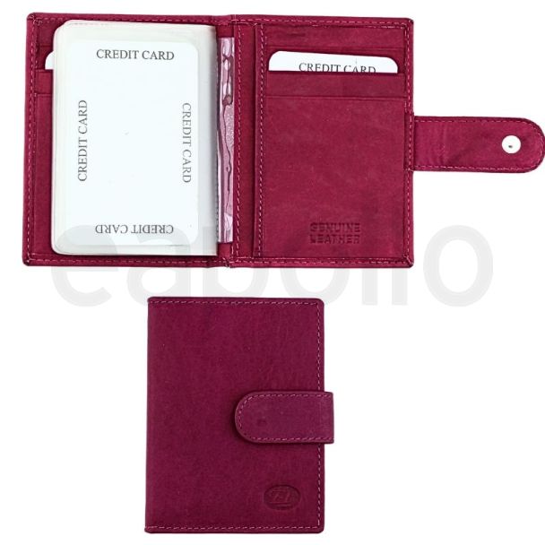 Wholesale Florentino Genuine Leather Credit Card Holder - Pink