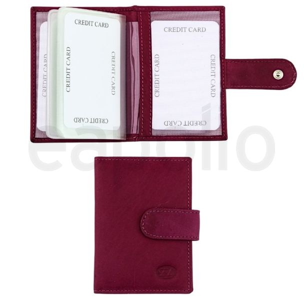 Wholesale Florentino Genuine Leather Credit Card Holder - Pink