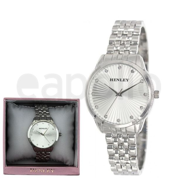 Wholesale Ladies Henley Sunburst Bracelet Watch - Silver
