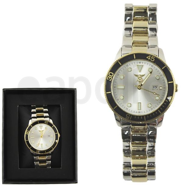 Wholesale Men's NY London Metal Bracelet Watch 2 tone 