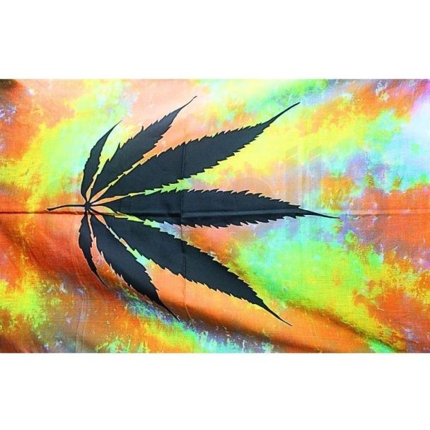 Wholesale Poster Flag Rayon Flag With Leaf Design - 120x75cm