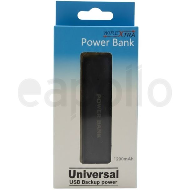 Wirextra Universal USB Backup Power Bank 1200mah - Blue
