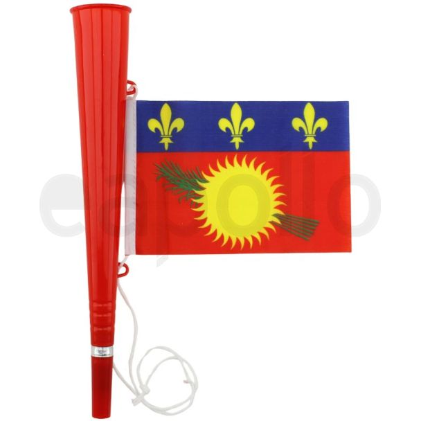 Woofer Horn With Guadeloupe Flag & String (36cm)