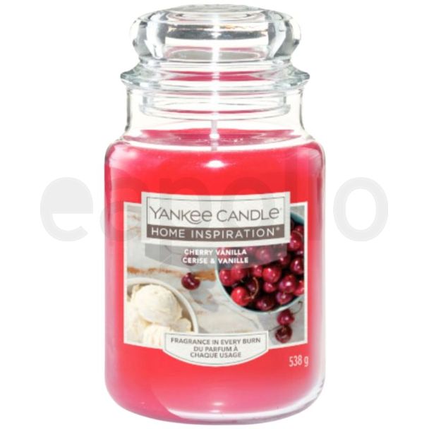 Yankee Cherry Vanilla Scented Jar Candle - 538g