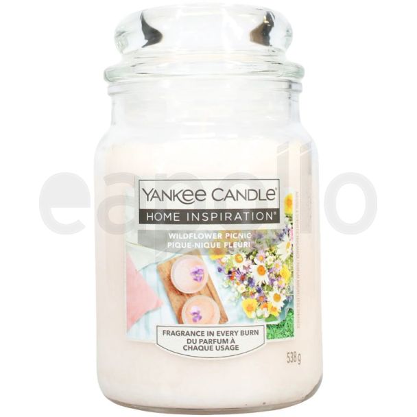 Yankee Wild Flower Picnic Scented Jar Candle - 538g