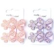 2pcs Diamante Flower And Butterfly Beak Clips - Assorted - 5cm