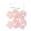2pcs Diamante Flower And Butterfly Beak Clips - Assorted - 5cm