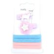 6pcs Unicorn Clips & Jersey Hair Elastics Set