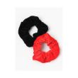 2pcs Velvet Hair Scrunchies - Assorted - 10cm