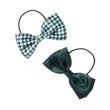 2pcs Bottle Green Hair Bow With Elastic - 8.5cm