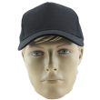 Adults 100% Cotton Baseball  Cap - Black (58cm)