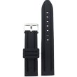 Black Silicon Watch Strap with Silver Pin Buckle - 20mm