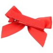 4pcs Pink Satin Hair Bows with Beak Clip - 5.5cm