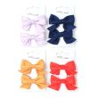 Satin Fabric Hair Bows with Beak Clips - Assorted - 6cm
