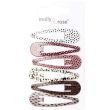 6pcs Animal Print Sleepies Hair Clips - 5cm
