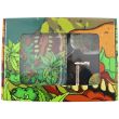 Crocodile Behind The Leaf Design Smoking Gift Set