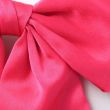 Fuchsia Pink Satin Hair Bow With Long Tails On Barrette Clip - 13cm