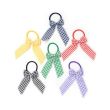 Gingham Tail Hair Bow With Elastic - Assorted - 4.5cm