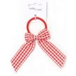 Gingham Tail Hair Bow With Elastic - Assorted - 4.5cm