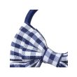 Gingham Tail Hair Bow With Elastic - Assorted - 4.5cm