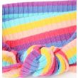 Girls Rainbow Knot Jersey Striped Fabric Bandeau Headbands