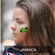 wholesale Jamaica Flag Face Sticker - Pack of 2 Stickers 