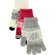 Ladies Snowflake Touch Screen Gloves - Assorted Colours