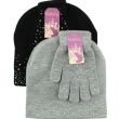 Ladies Hat & Glove Set With Diamantes - Assorted