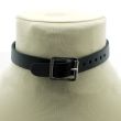 Leather Choker With Strapped On Ring (3cm)