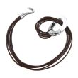 Men's Six-Strand Adjustable Leather Bracelet 