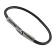 Men's One-Strand Leather Bracelet