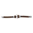 Men's Plaited Leather Bracelet "Anchor Design" - Brown