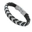 Men's Stainless Steel Plaited Rope Bracelet 