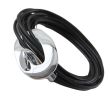 Men's Six-Strand Adjustable Leather Bracelet 
