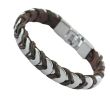 Men's Stainless Steel Plaited Rope Bracelet 