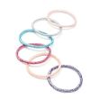 18pcs Glitter Snag Free Hair Elastics - Assorted - 2mm x 3cm