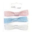 Glitter Hair Bow with Elastic - Assorted - 6.5cm