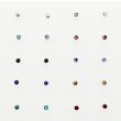 Sterling Silver Cup Nose Wires - Asst. Colours (1.5mm)